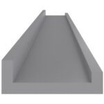 vidaXL Nástenné police 2 ks, sivé 100x9x3 cm – Obrázok 8