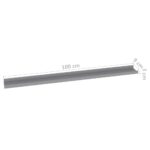 vidaXL Nástenné police 2 ks, sivé 100x9x3 cm – Obrázok 10