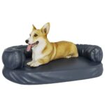 vidaXL Ergonomický penový matrac pre psa tmavomodrý 88x65cm umelá koža – Obrázok 3