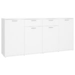 vidaXL Komoda, biela 160x36x75 cm, kompozitné drevo – Obrázok 2