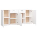 vidaXL Komoda, biela 160x36x75 cm, kompozitné drevo – Obrázok 8