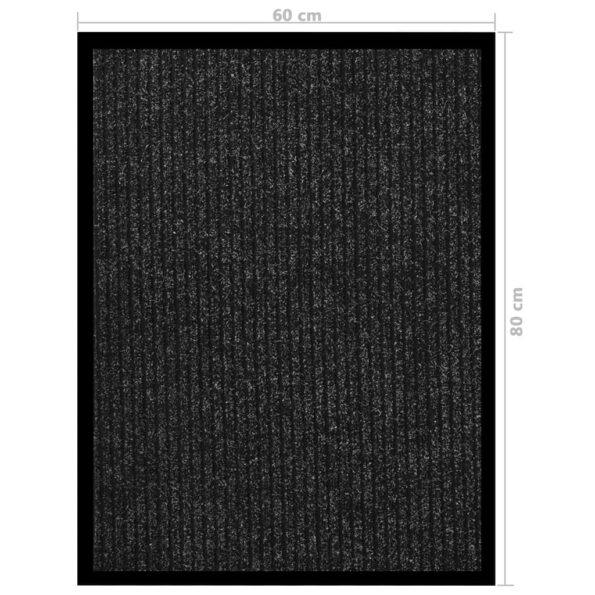 vidaXL Rohožka pruhovaná antracitová 60x80 cm – Obrázok 5