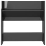 vidaXL Nástenné skrinky na topánky 2 ks, lesklé sivé 60x18x60 cm – Obrázok 6