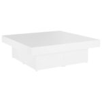 vidaXL Konferenčný stolík, biely 90x90x28 cm, kompozitné drevo – Obrázok 2