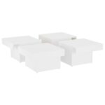 vidaXL Konferenčný stolík, biely 90x90x28 cm, kompozitné drevo – Obrázok 4
