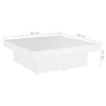 vidaXL Konferenčný stolík, biely 90x90x28 cm, kompozitné drevo – Obrázok 7