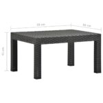 vidaXL 2-dielna záhradná súprava s podložkami, PP ratan, antracitová – Obrázok 12