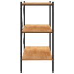 vidaXL 3-poschodový regálový diel čierny a dubový 80x40x92 cm – Obrázok 4
