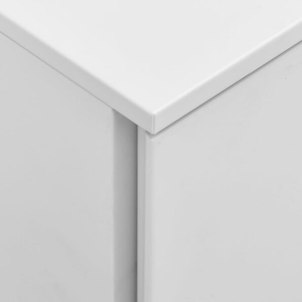 vidaXL Mobilná kartotéka bledosivá 39x45x67 cm oceľ – Obrázok 2
