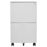 vidaXL Mobilná kartotéka bledosivá 39x45x67 cm oceľ – Obrázok 3