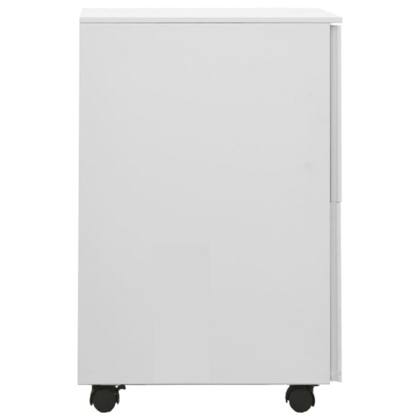 vidaXL Mobilná kartotéka bledosivá 39x45x67 cm oceľ – Obrázok 4