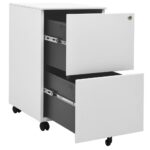 vidaXL Mobilná kartotéka bledosivá 39x45x67 cm oceľ – Obrázok 6