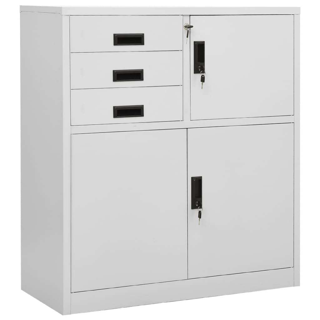 VXL8720286566152_a_en_hd_1.jpg vidaXL Kancelárska skriňa bledosivá 90x40x102 cm oceľ – Obrázok 1