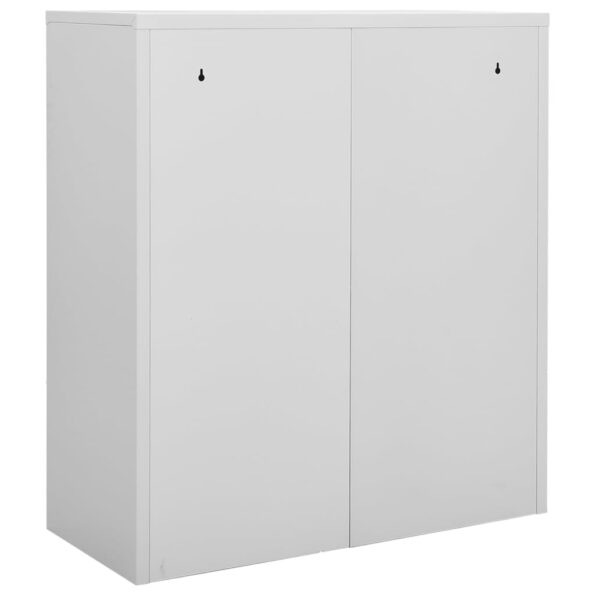 vidaXL Kancelárska skriňa bledosivá 90x40x102 cm oceľ – Obrázok 8