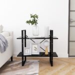 vidaXL Knižnica s 2 policami, čierna 80x30x70 cm, kompozitné drevo – Obrázok 4