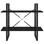 vidaXL Knižnica s 2 policami, čierna 80x30x70 cm, kompozitné drevo – Obrázok 5