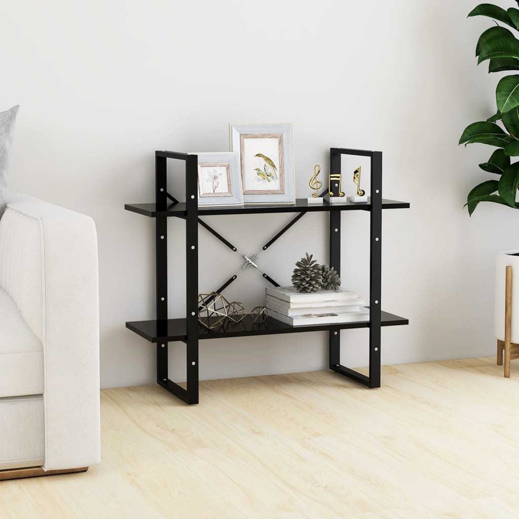 VXL8720286567388_m_en_hd_1.jpg vidaXL Knižnica s 2 policami, čierna 80x30x70 cm, kompozitné drevo – Obrázok 1