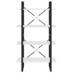 vidaXL Knižnica so 4 policami, biela 80x30x140 cm, kompozitné drevo – Obrázok 5