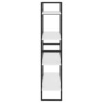 vidaXL Knižnica so 4 policami, biela 80x30x140 cm, kompozitné drevo – Obrázok 6
