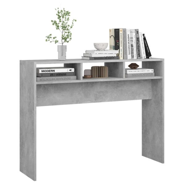 vidaXL Konzolový stolík, betónovo sivý 105x30x80 cm, kompozitné drevo – Obrázok 4