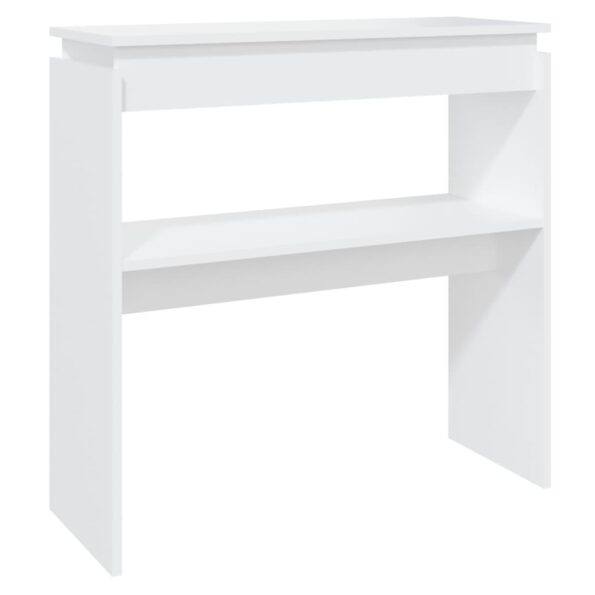 vidaXL Konzolový stolík, biely 80x30x80 cm, kompozitné drevo – Obrázok 2