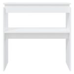 vidaXL Konzolový stolík, biely 80x30x80 cm, kompozitné drevo – Obrázok 4
