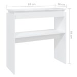 vidaXL Konzolový stolík, biely 80x30x80 cm, kompozitné drevo – Obrázok 6