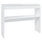 vidaXL Konzolový stolík, biely 102x30x80 cm, kompozitné drevo – Obrázok 2