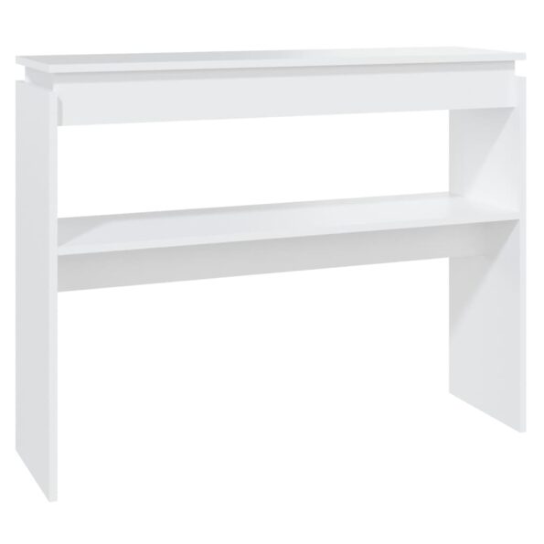 vidaXL Konzolový stolík, biely 102x30x80 cm, kompozitné drevo – Obrázok 2