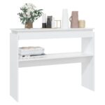 vidaXL Konzolový stolík, biely 102x30x80 cm, kompozitné drevo – Obrázok 3