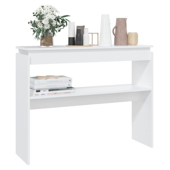 vidaXL Konzolový stolík, biely 102x30x80 cm, kompozitné drevo – Obrázok 3