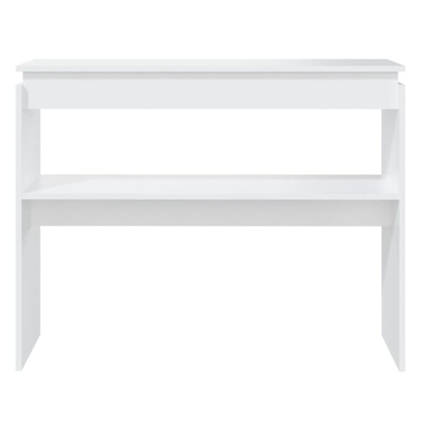 vidaXL Konzolový stolík, biely 102x30x80 cm, kompozitné drevo – Obrázok 4