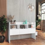 vidaXL Komoda, biela 105x30x70 cm, kompozitné drevo – Obrázok 3