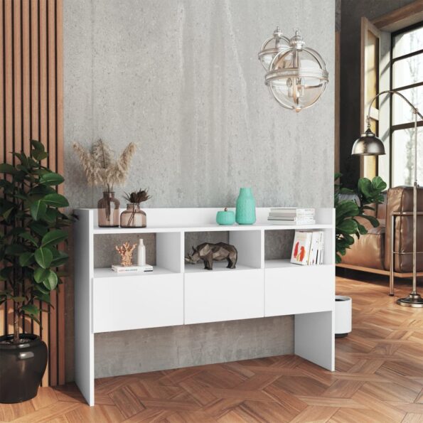 vidaXL Komoda, biela 105x30x70 cm, kompozitné drevo – Obrázok 3