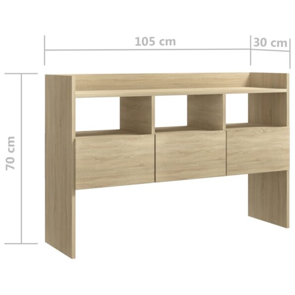 vidaXL Komoda, dub sonoma 105x30x70 cm, kompozitné drevo – Obrázok 8