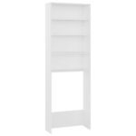 vidaXL Skrinka na práčku biela 64x24x190 cm – Obrázok 2