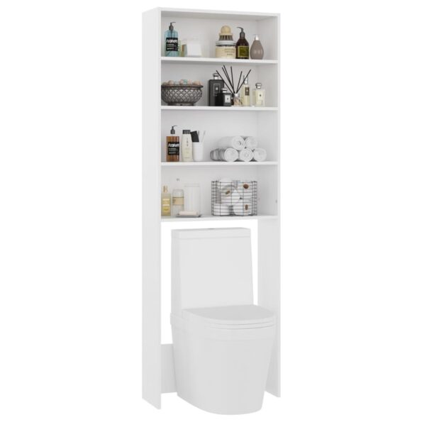 vidaXL Skrinka na práčku biela 64x24x190 cm – Obrázok 4