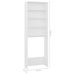 vidaXL Skrinka na práčku biela 64x24x190 cm – Obrázok 8