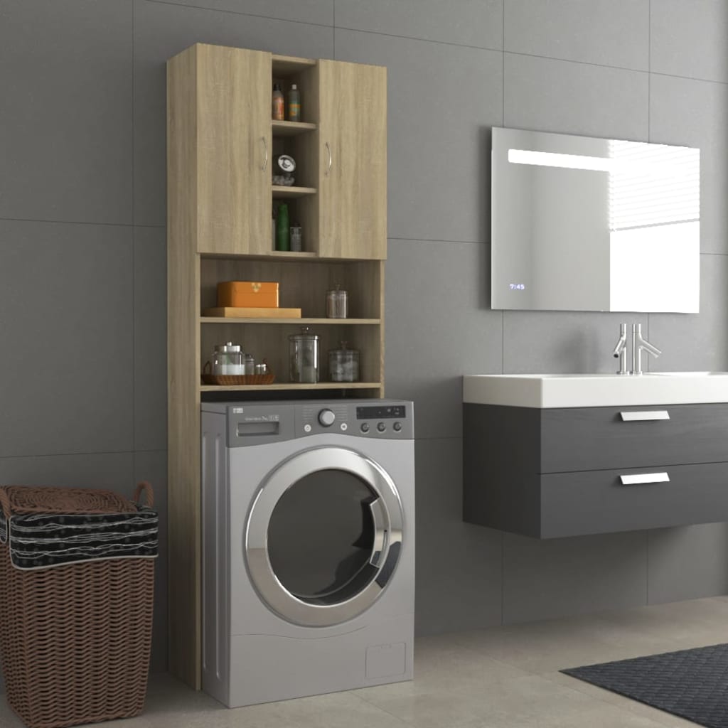 VXL8720286607473_m_en_hd_1.jpg vidaXL Skrinka na práčku dub sonoma 64x25,5x190 cm – Obrázok 1