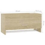 vidaXL Šatník, dub sonoma 70x32,5x35 cm, kompozitné drevo – Obrázok 9