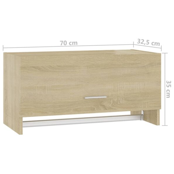 vidaXL Šatník, dub sonoma 70x32,5x35 cm, kompozitné drevo – Obrázok 9