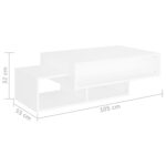 vidaXL Konferenčný stolík, biely 105x55x32 cm, kompozitné drevo – Obrázok 7