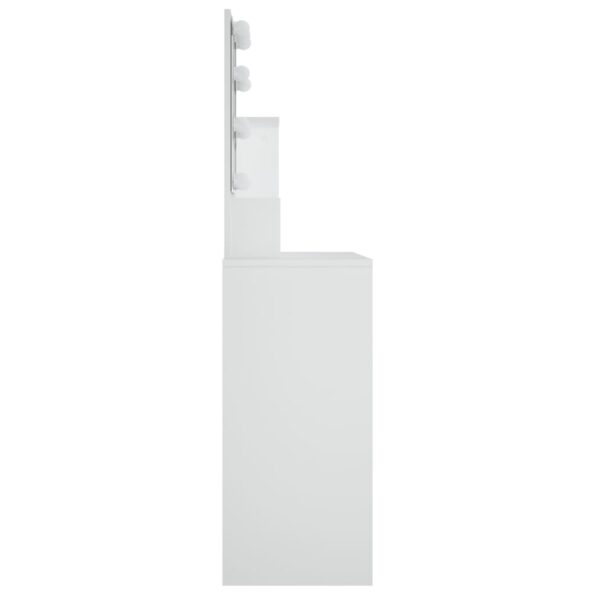 vidaXL Toaletný stolík s LED biely 86,5x35x136 cm – Obrázok 6