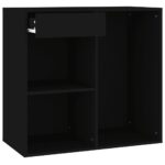 vidaXL Kozmetická skrinka čierna 80x40x75 cm kompozitné drevo – Obrázok 2
