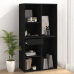 vidaXL Kozmetická skrinka čierna 80x40x75 cm kompozitné drevo – Obrázok 6