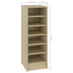 vidaXL Skrinka na topánky, dub sonoma 31,5x35x90 cm, kompozitné drevo – Obrázok 7