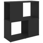 vidaXL Knižnica, čierna 60x24x63 cm, kompozitné drevo – Obrázok 2