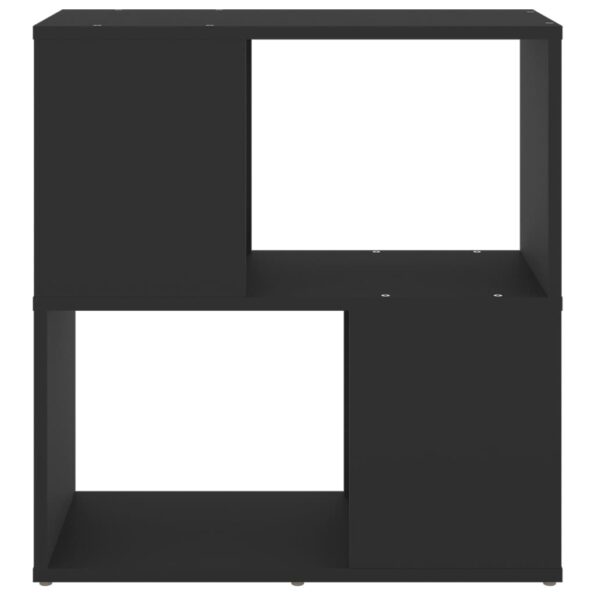 vidaXL Knižnica, čierna 60x24x63 cm, kompozitné drevo – Obrázok 5
