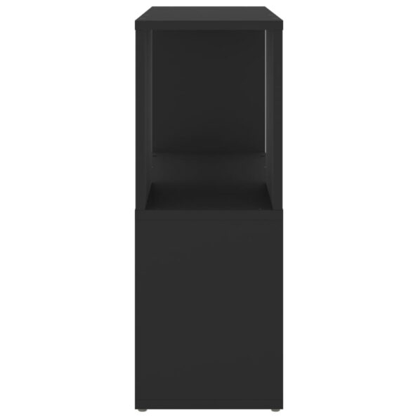 vidaXL Knižnica, čierna 60x24x63 cm, kompozitné drevo – Obrázok 6