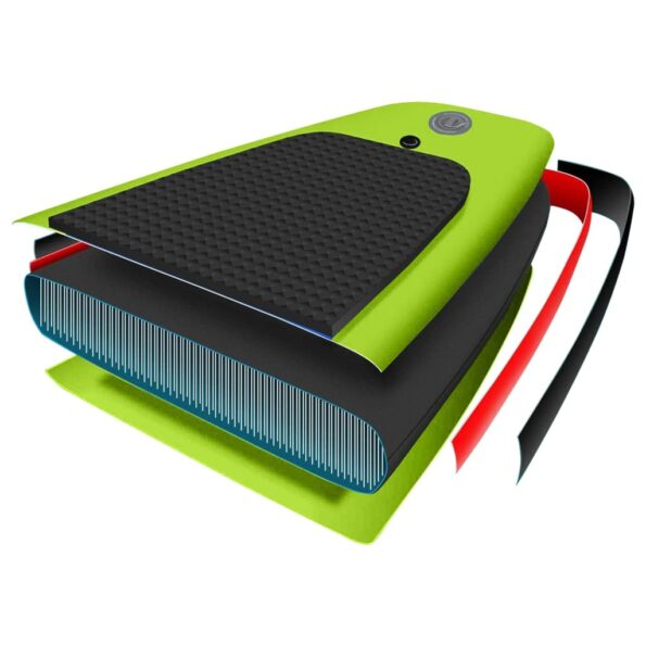 vidaXL Nafukovací Stand up paddleboard, zelený 300x76x10 cm – Obrázok 9